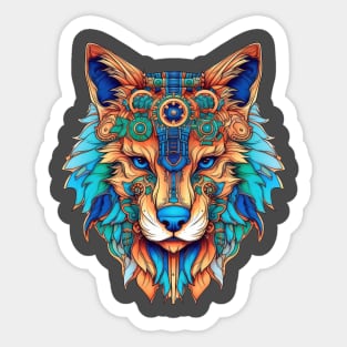 Mechanical wolf Sticker